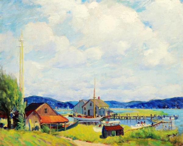 Along The Shore Gloucester Ma by Leon Kroll