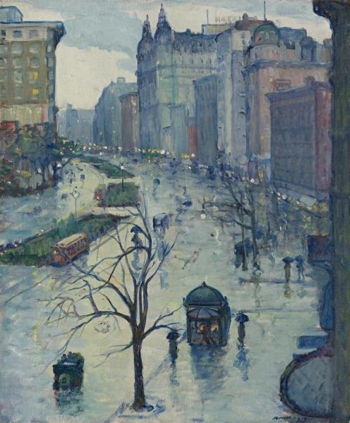 Broadway Looking South by Leon Kroll