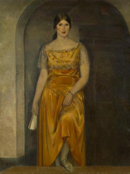 Leon Kroll Portrait Of Mrs. Kroll In Yellow