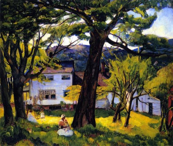 Summer Days, Camden Maine, The Bellows Family by Leon Kroll