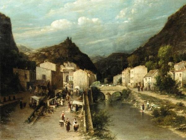 Mountain Landscape by Leon Legat