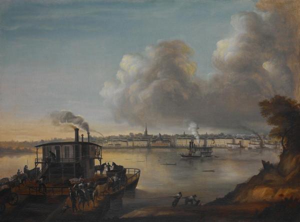 View Of St. Louis, Ca. 1832-1835 by Leon Pomarede