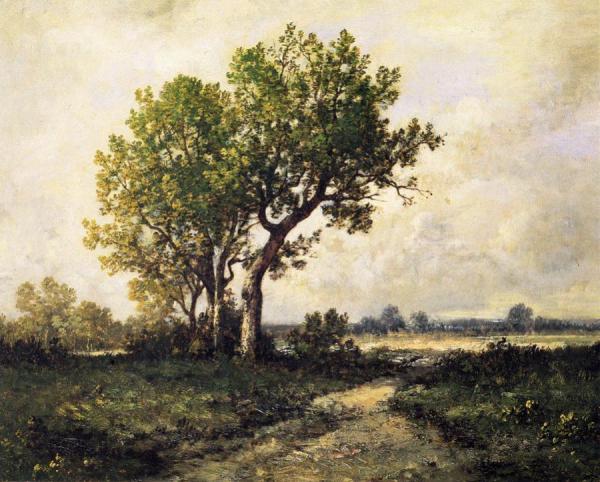 Trees In A Landscape by Leon Richet