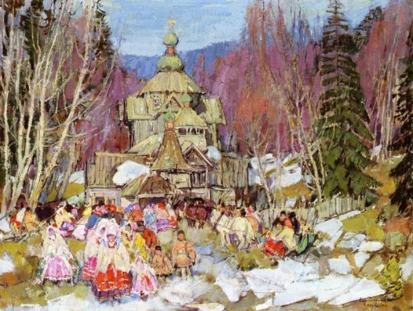 Siberian Wedding Scene by Leon Shulman Gaspard