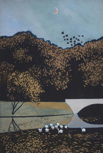 Léon Spilliaert Cygnes Au Clair De Lune