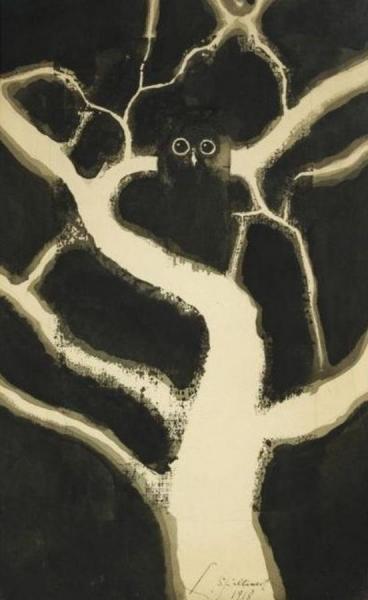 Hibou (1918) by Léon Spilliaert Oil Painting Reproductions