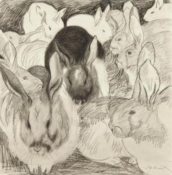 Konijnen by Léon Spilliaert