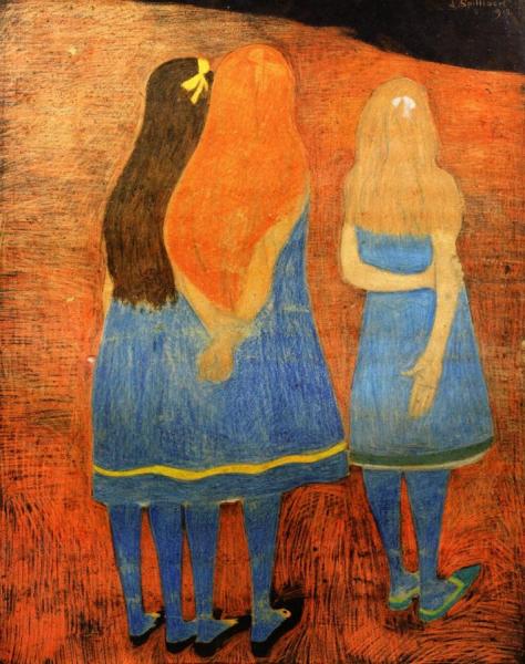 Little Girls From Behind by Léon Spilliaert Oil Painting Reproductions