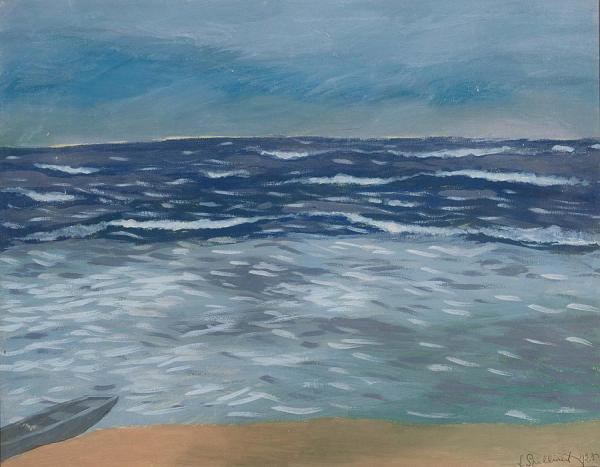 Marine Met Gestrande Vissersschuit by Léon Spilliaert