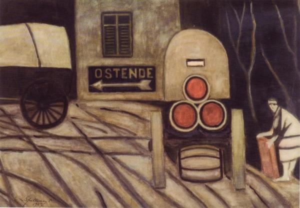 The Barrel Cart, 1927 by Léon Spilliaert