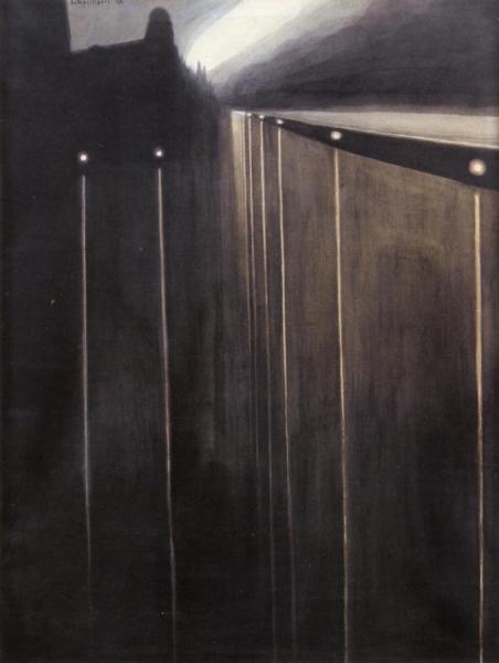 The Ostend Dyke With Lamp Posts by Léon Spilliaert