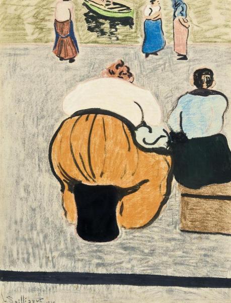 Vissersvrouwen Op De Kaai   Femmes De Pecheurs Sur Le Quai by Léon Spilliaert Oil Painting Reproductions
