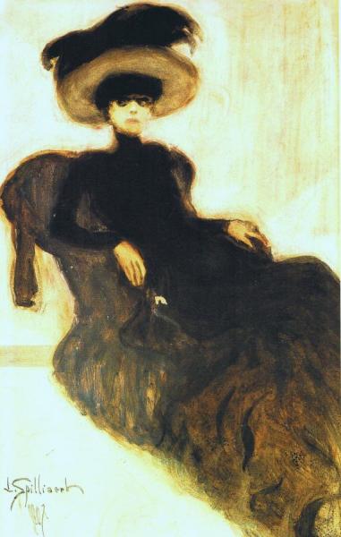 Woman In Black With Hat by Léon Spilliaert