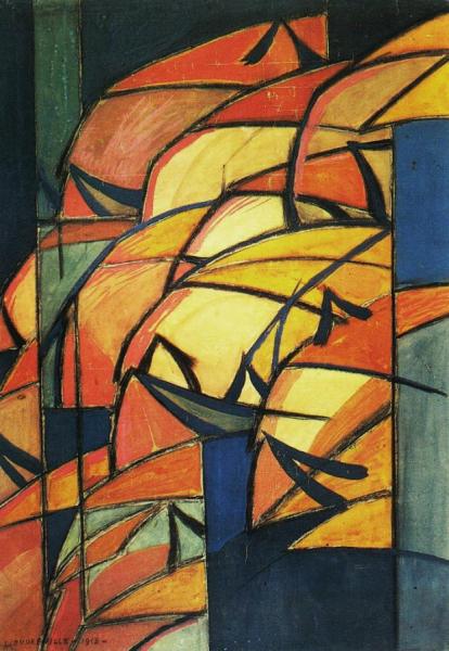 Rhythms Emanating From Antonio Sant'elia by Leonardo Dudreville Oil Painting Reproductions