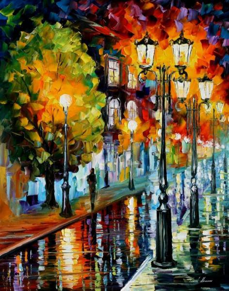 After A Night Rain by Leonid Afremov