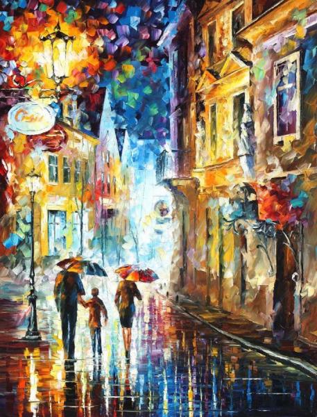 After The Birthday by Leonid Afremov Oil Painting Reproductions