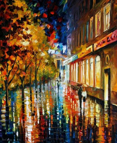 After The Holidays by Leonid Afremov Oil Painting Reproductions