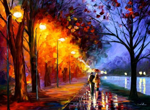 Alley By The Lake by Leonid Afremov