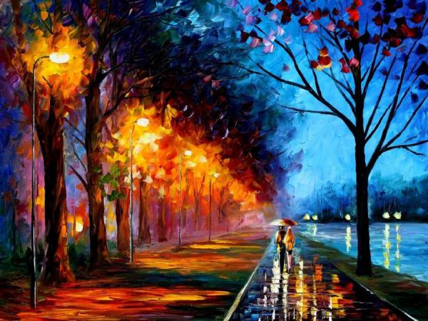 Alley By The Lake I by Leonid Afremov