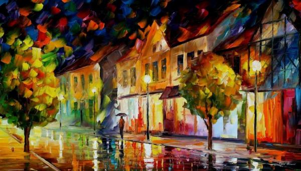 Alone In The City by Leonid Afremov