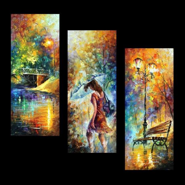 Aura Of Autumn Set Of 3 by Leonid Afremov