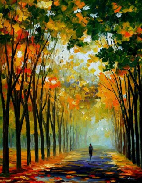 Autumn Mood by Leonid Afremov Oil Painting Reproductions