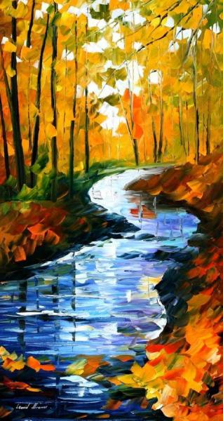 Autumn Stream by Leonid Afremov