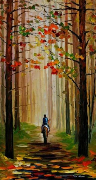 Autumn Stroll On A Horse by Leonid Afremov