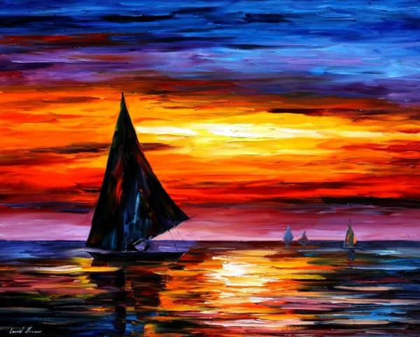Away From The Sunset by Leonid Afremov