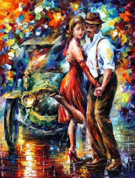 Beautiful Tango by Leonid Afremov Oil Painting Reproductions
