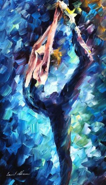 Blue Dress by Leonid Afremov