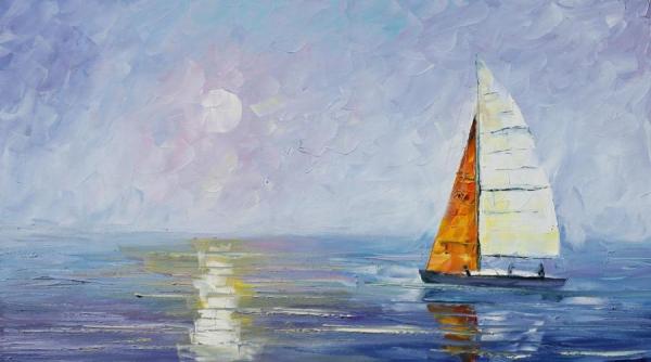 Blue Sunrise by Leonid Afremov Oil Painting Reproductions