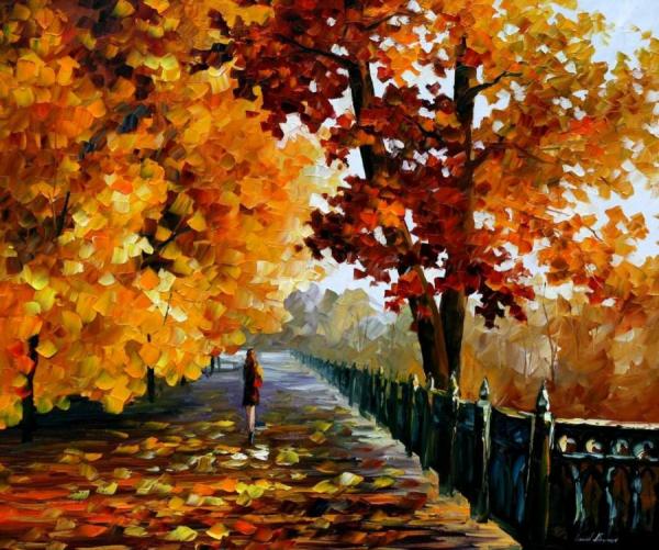 Blues Of Falling Leafs by Leonid Afremov