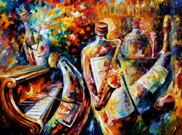 Bottle Jazz by Leonid Afremov