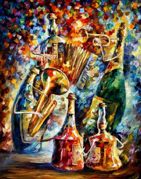 Bottles by Leonid Afremov