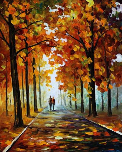 Bronze Fall by Leonid Afremov