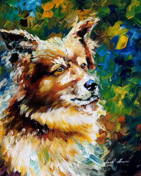 Brown Dog by Leonid Afremov