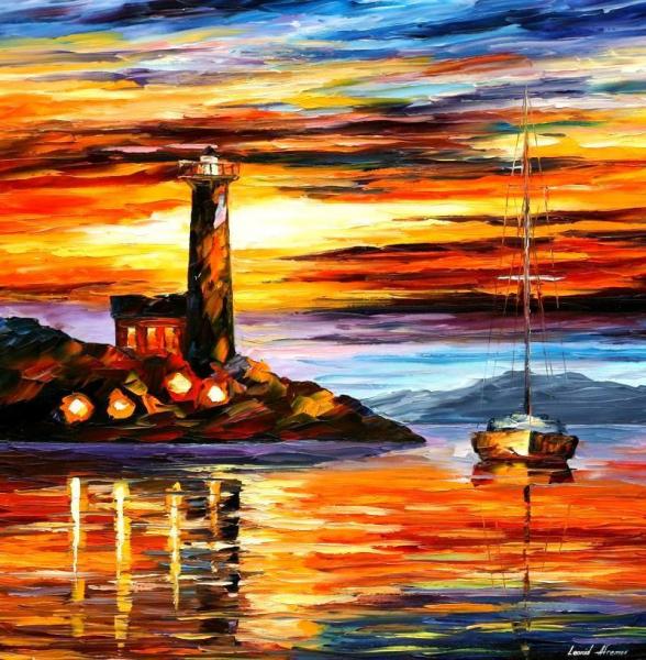 By The Lighthouse I by Leonid Afremov
