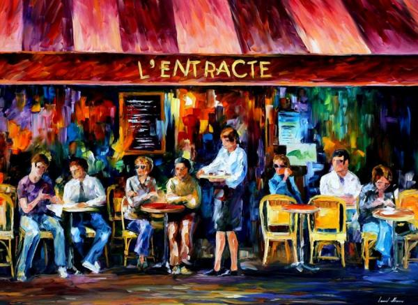 Cafe In Paris by Leonid Afremov
