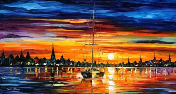 Calm Sunset I by Leonid Afremov