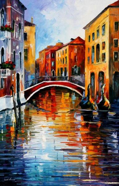 Canal In Venice by Leonid Afremov