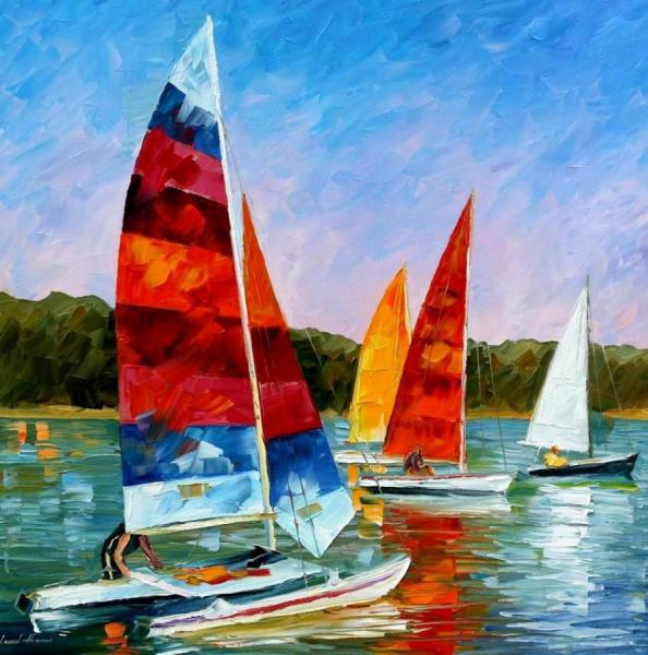 Catamaran by Leonid Afremov