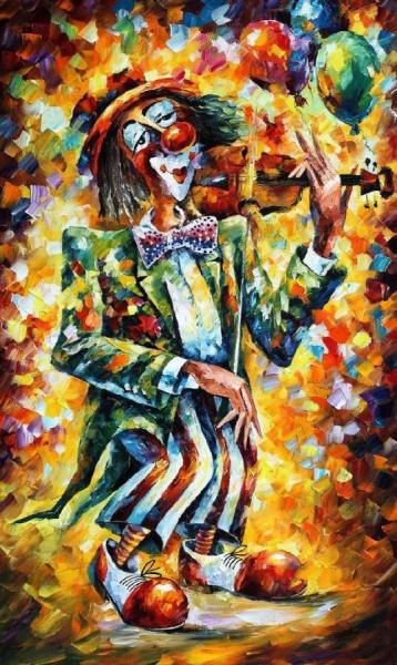 Clown by Leonid Afremov