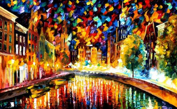 Coming Back.... Amsterdam by Leonid Afremov
