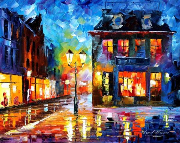 Corner Of The Street by Leonid Afremov