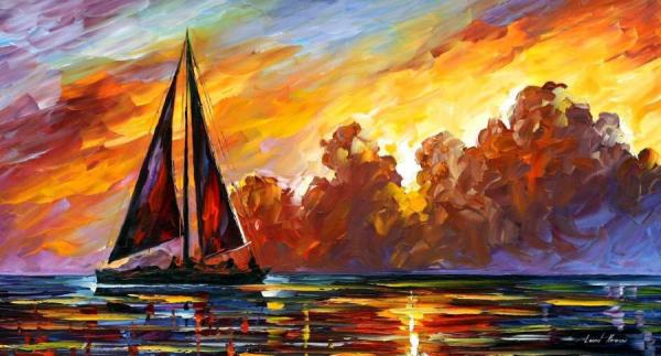 Crimson Clouds by Leonid Afremov