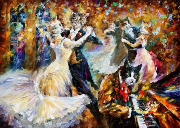 Danceball Of Cats by Leonid Afremov