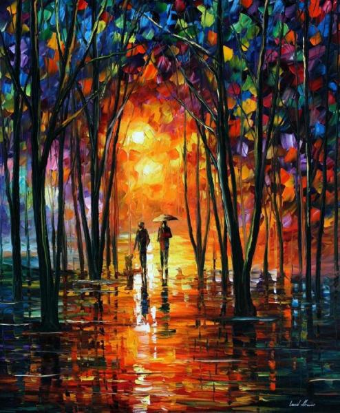 Dark Park by Leonid Afremov
