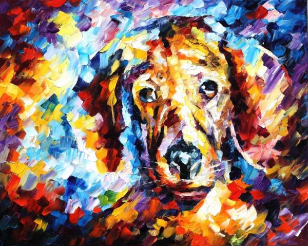 Dog 4 by Leonid Afremov