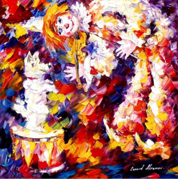 Doggy by Leonid Afremov Oil Painting Reproductions